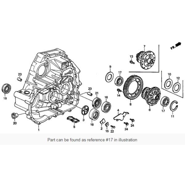 OEM HONDA B SERIES DIFFERENTIAL NEEDLE BEARING