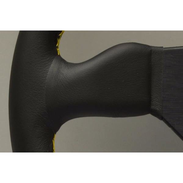 Personal Grinta Leather Steering Wheel 330mm - yellow stitch - Image 2