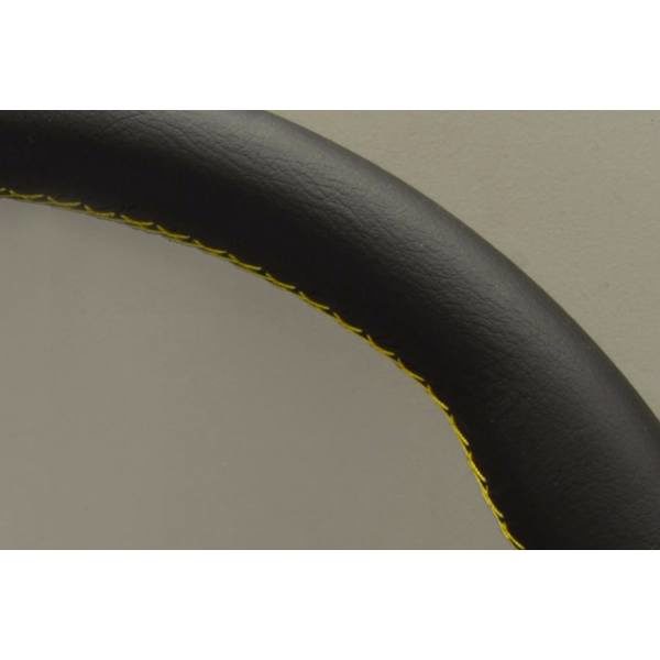 Personal Grinta Leather Steering Wheel 330mm - yellow stitch - Image 4