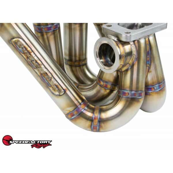 SpeedFactory Racing - Stainless Steel Turbo Manifold Top Mount Style B Series T3 Flange w 44-46mm V-Band WG - Image 2