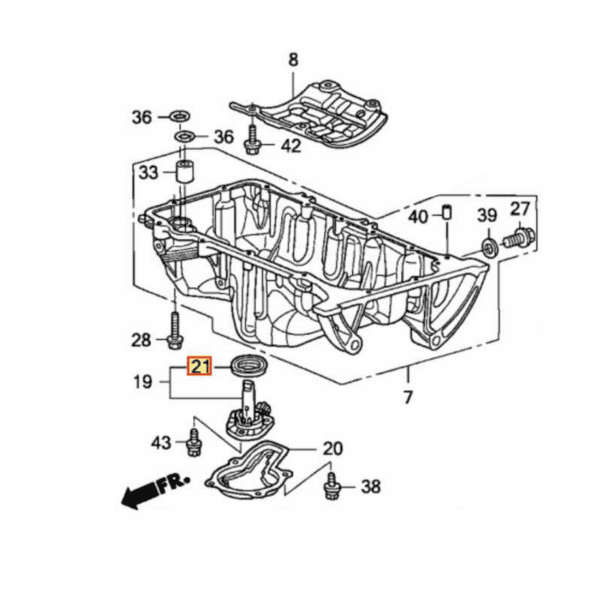 Honda OEM - Honda Civic FN2 Type R K20Z Oil Level Sensor O Ring - Image 2