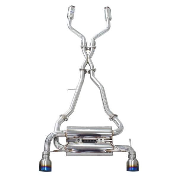 Invidia Gemini Cat Cack Exhaust w/Ti Straight Cut Tips - Nissan 350Z Z33 02-09