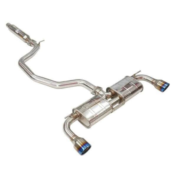Invidia R400 Cat Back Exhaust w/Round Ti Rolled Tips - VW Golf GTI Mk7 - Image 2