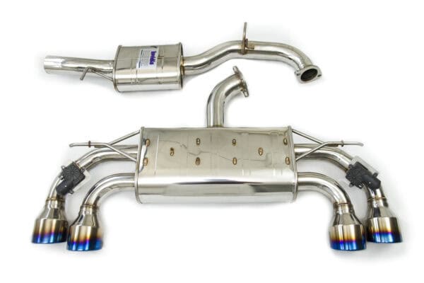 Invidia Q300 Valved Catback Exhaust w/Round Ti Rolled Tips - VW Golf R Mk7.5