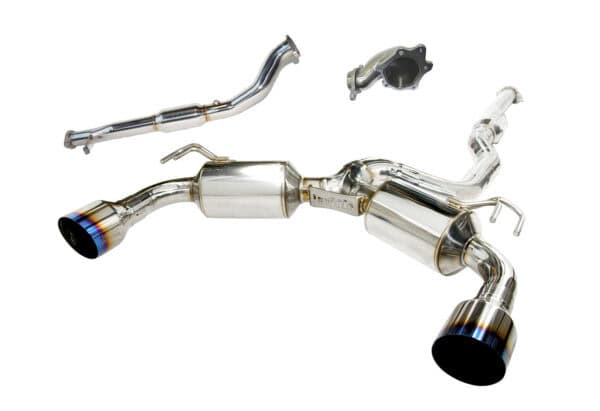 Invidia Dual N1 Turbo Back Exhaust w/PSR O2 Outlet, Ti Tips - Mitsubishi EVO X