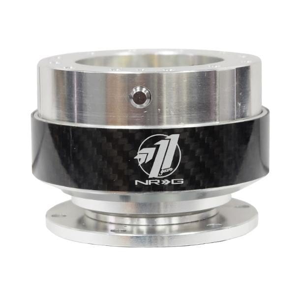 NRG - Quick Release Steering Wheel Hub Boss Gen 1.5 Silver/Black Carbon Fibre - Image 2