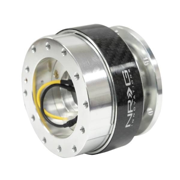 NRG - Quick Release Steering Wheel Hub Boss Gen 1.5 Silver/Black Carbon Fibre - Image 4